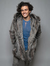 *Almost Purfect* Classic Grey Wolf Faux Fur Coat