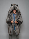 *Almost Purfect* Classic Grey Wolf Faux Fur Coat