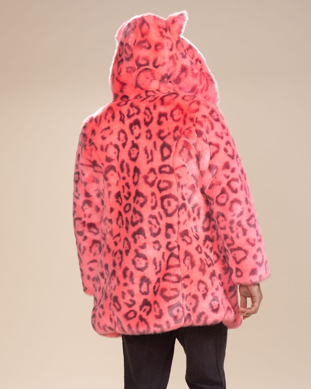 Classic Men's Faux Fur Coat | Hot Pink Leopard