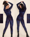 Indigo Feline Burnout Velvet Full Bodysuit | Women's