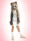 Kids Leopard Faux Fur SpiritHood on Girl