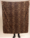 Caramel Leopard Faux Fur Throw