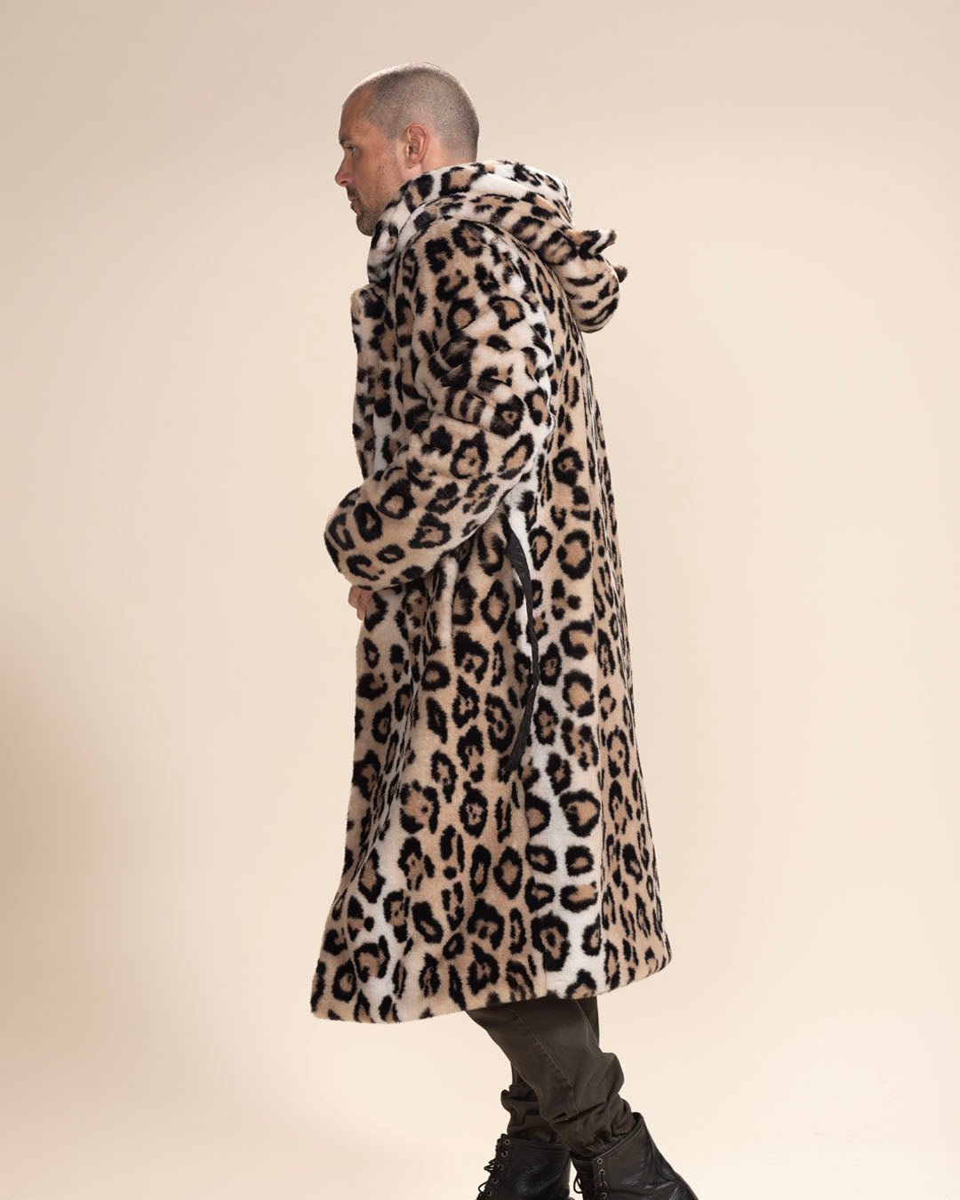 Floor length leopard print coat best sale