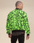 Men's Colorful Faux Fur Jacket | Neon Green Leopard