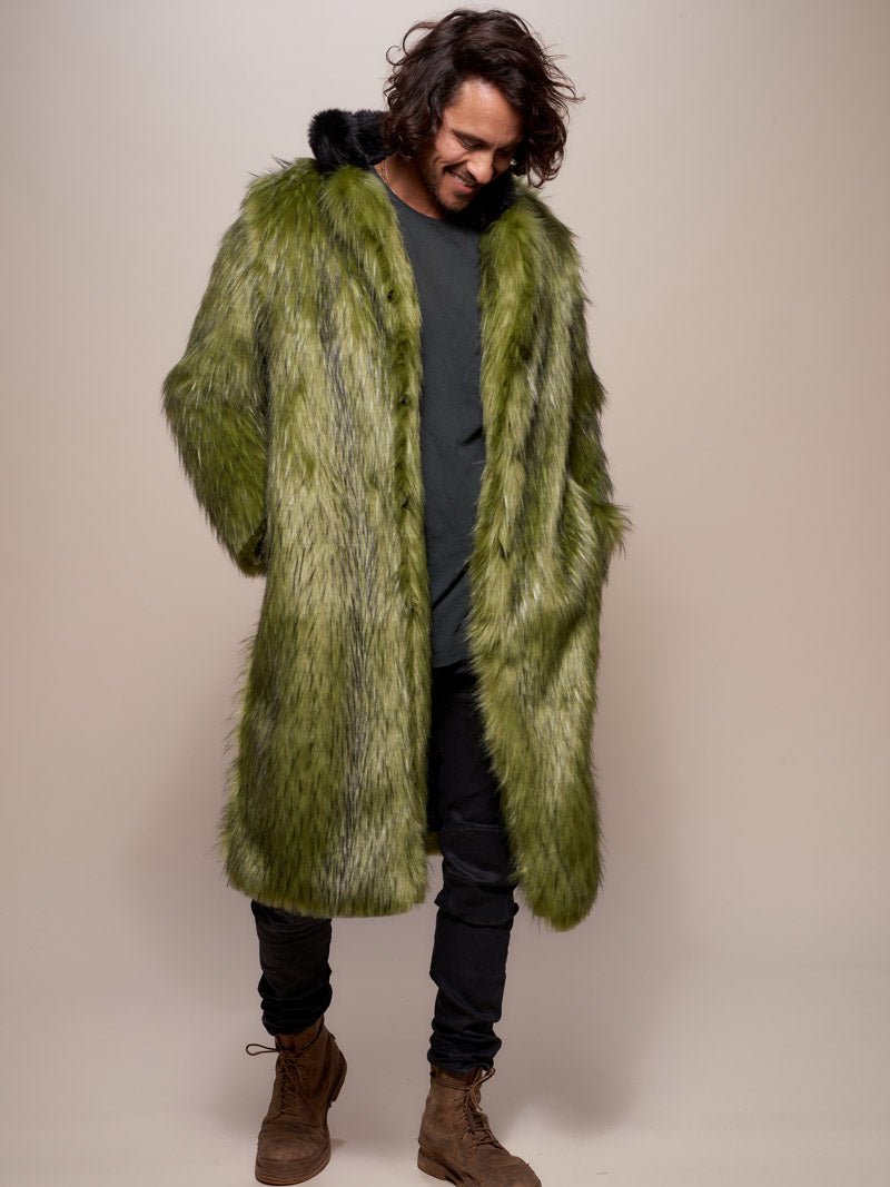 Jade Fox Faux Fur Calf Length Coat Enchanting Style and Warmth SpiritHoods