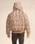 Classic Men's Puffer Jacket With Hood | Tan Leopard