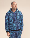 Classic Men's Fur Hoodie | Blue Lynx