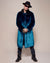 Man wearing Royal Wolf Luxe Calf Length Faux Fur Coat, front view 3