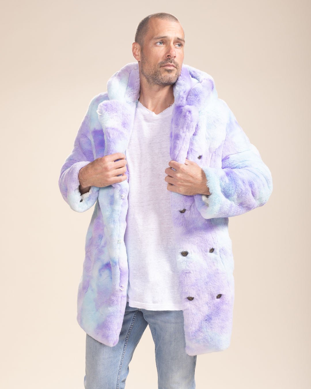 Classic Men's Faux Fur Coat | Mer-Cat