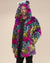 Classic Men's Faux Fur Coat | Neon Graffiti Leopard