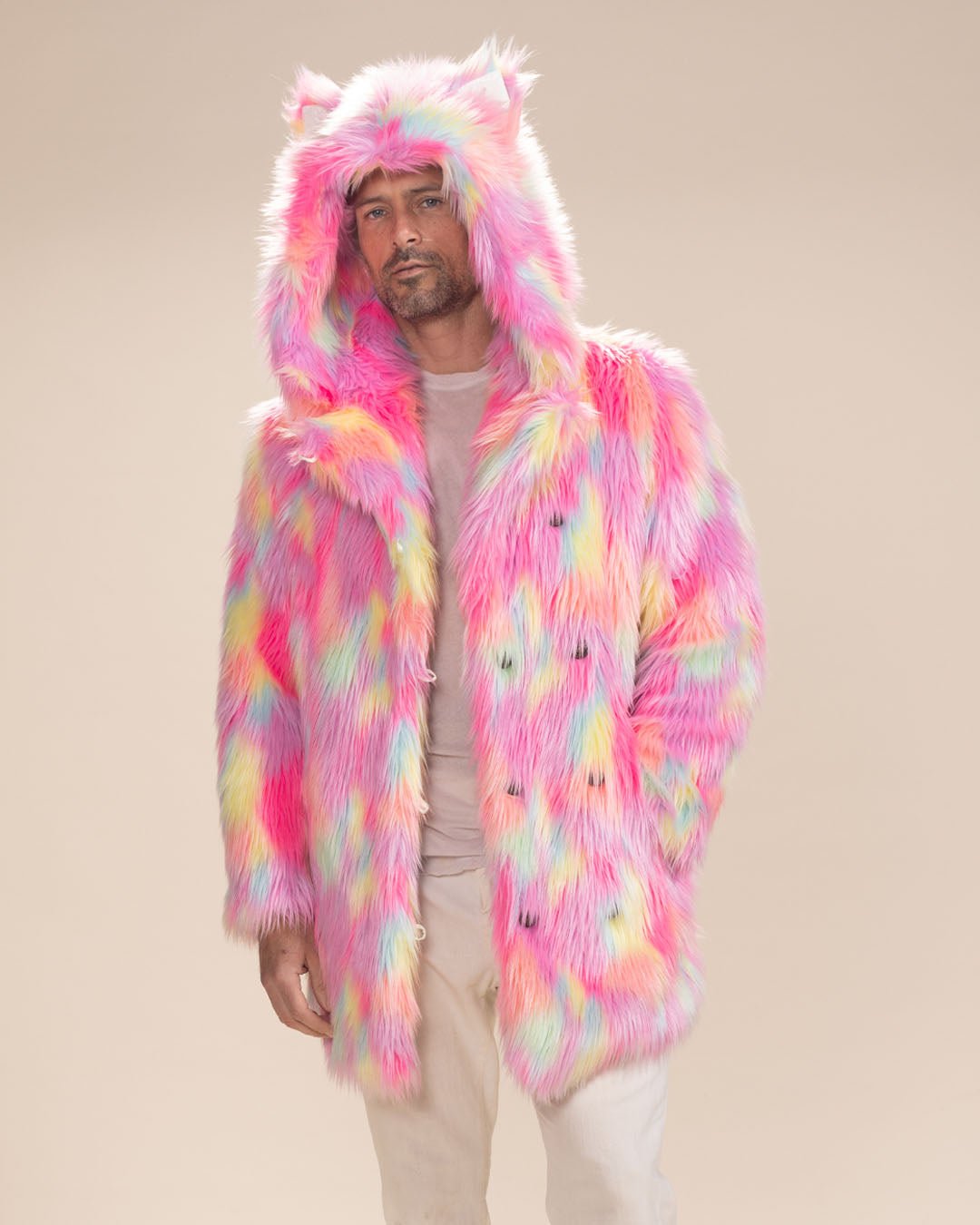 Classic Men's Faux Fur Coat | Dreamland Cat