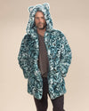 Classic Men's Faux Fur Coat | Aqua Cat