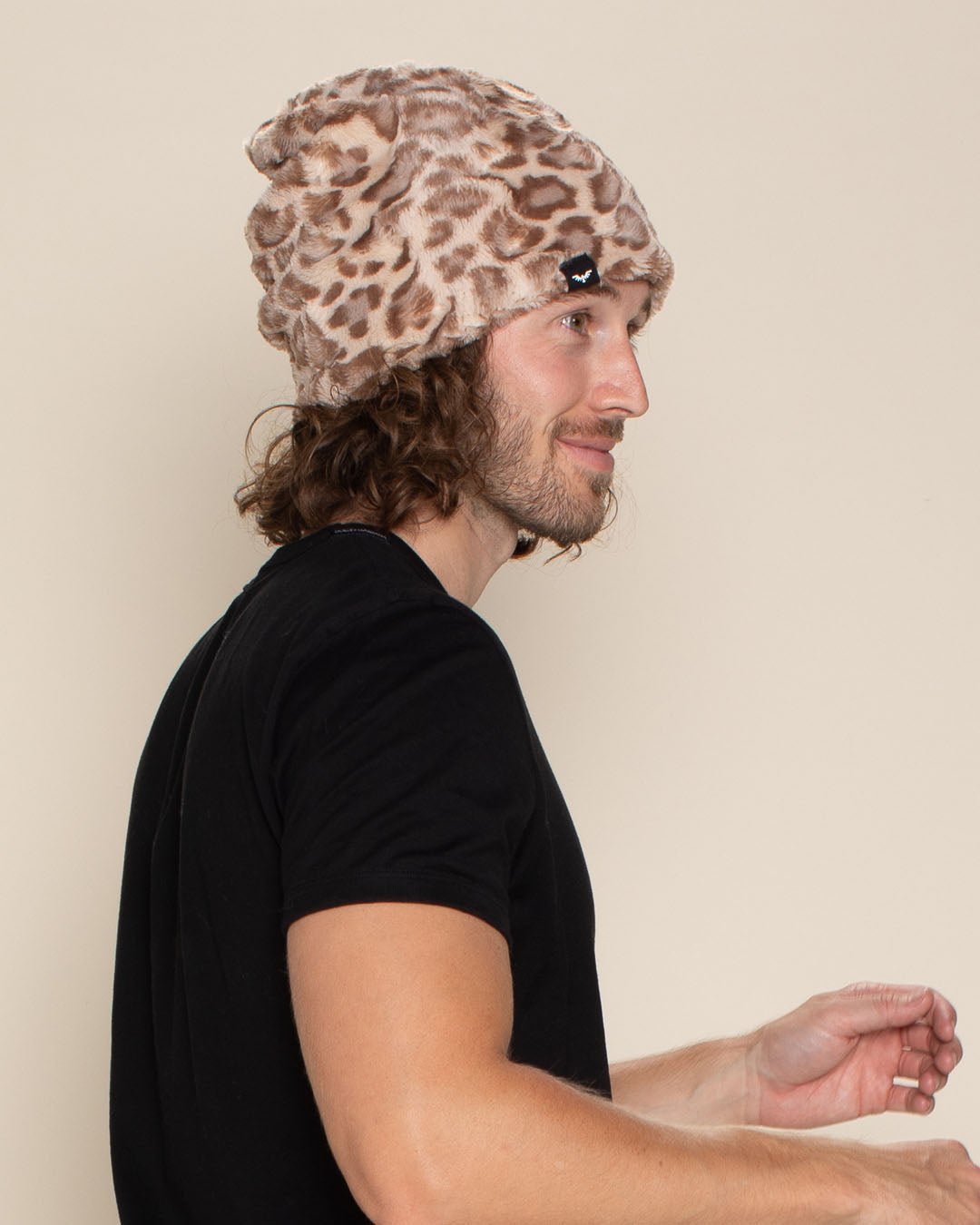 Strawberry Leopard ULTRA SOFT Faux Fur Beanie | Men's