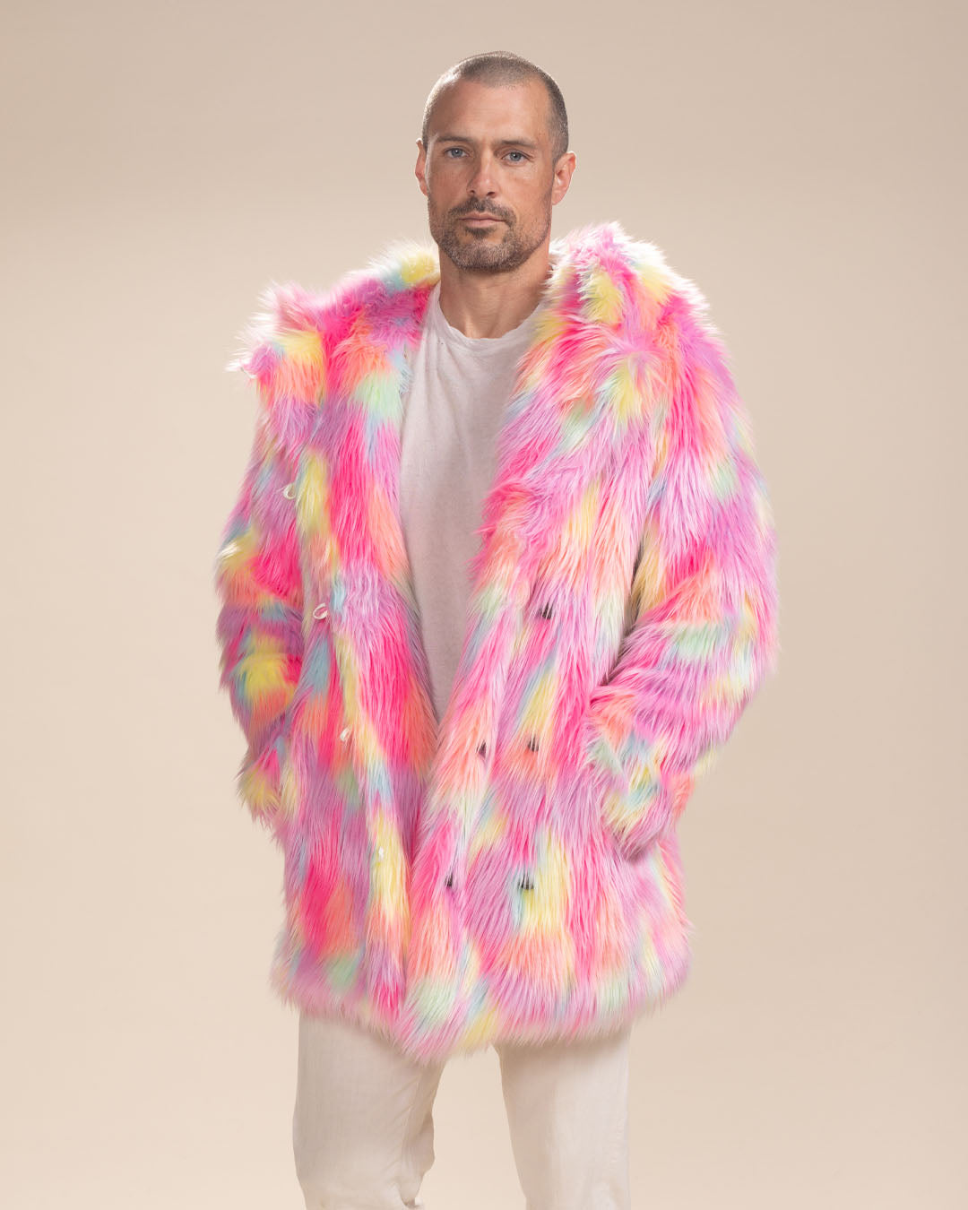 Classic Men's Faux Fur Coat | Dreamland Cat