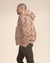 Classic Men's Puffer Jacket With Hood | Tan Leopard