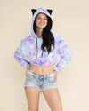 Mer-Kitty Classic Ultra Soft Faux Fur Crop Hoodie | Women's