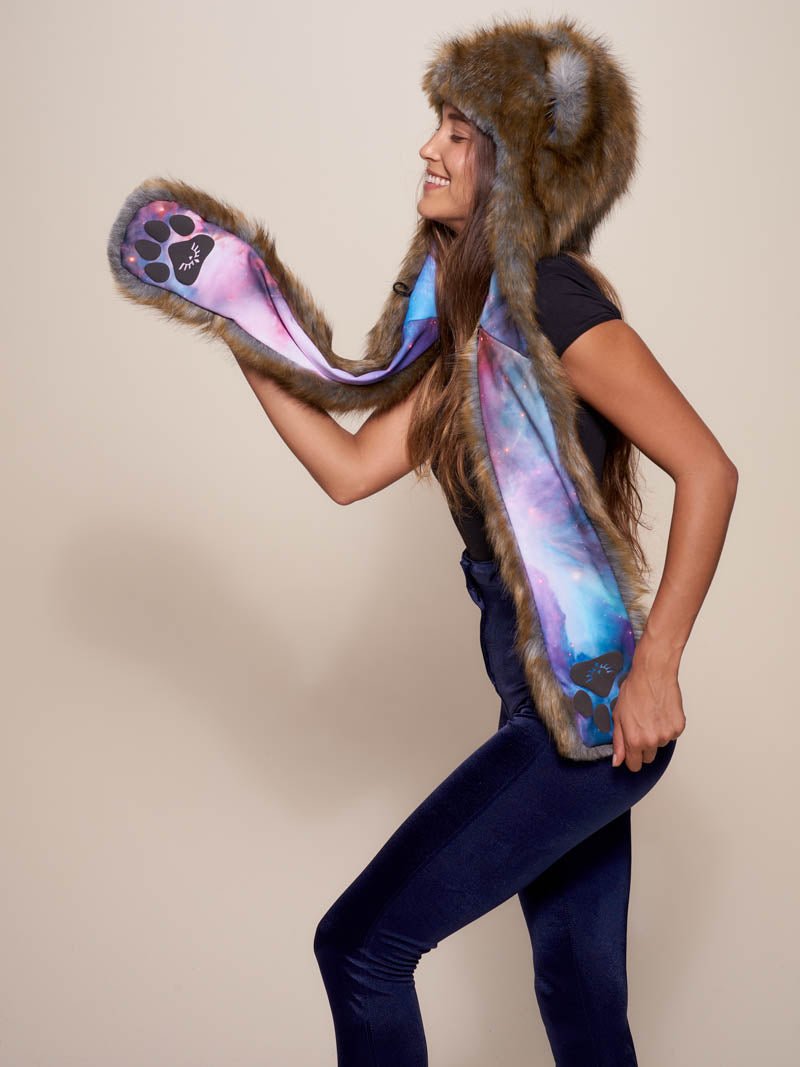 Female Wearing Collector Edition Honey Bear Galaxy SpiritHood 