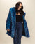 Classic Women's Faux Fur Coat | Electric Blue Lynx