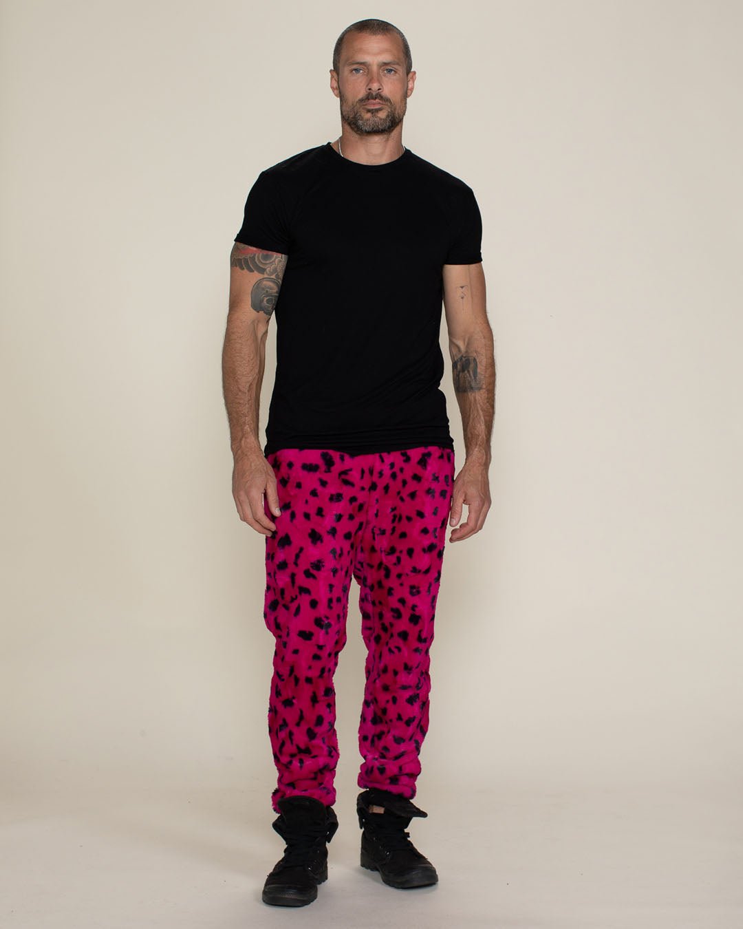 Pink Cheetah ULTRA SOFT Faux Fur Sweatpants | Men&#39;s