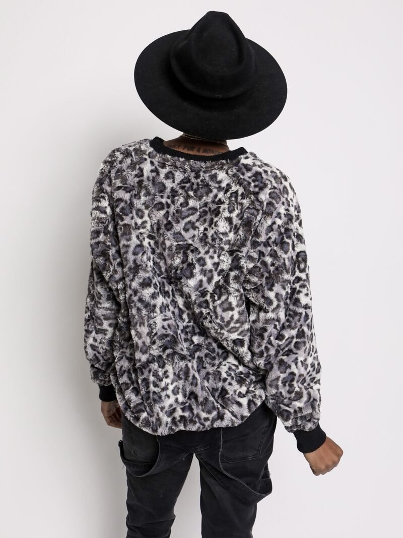 Woman wearing Bobcat Luxe Sweater, back view 1