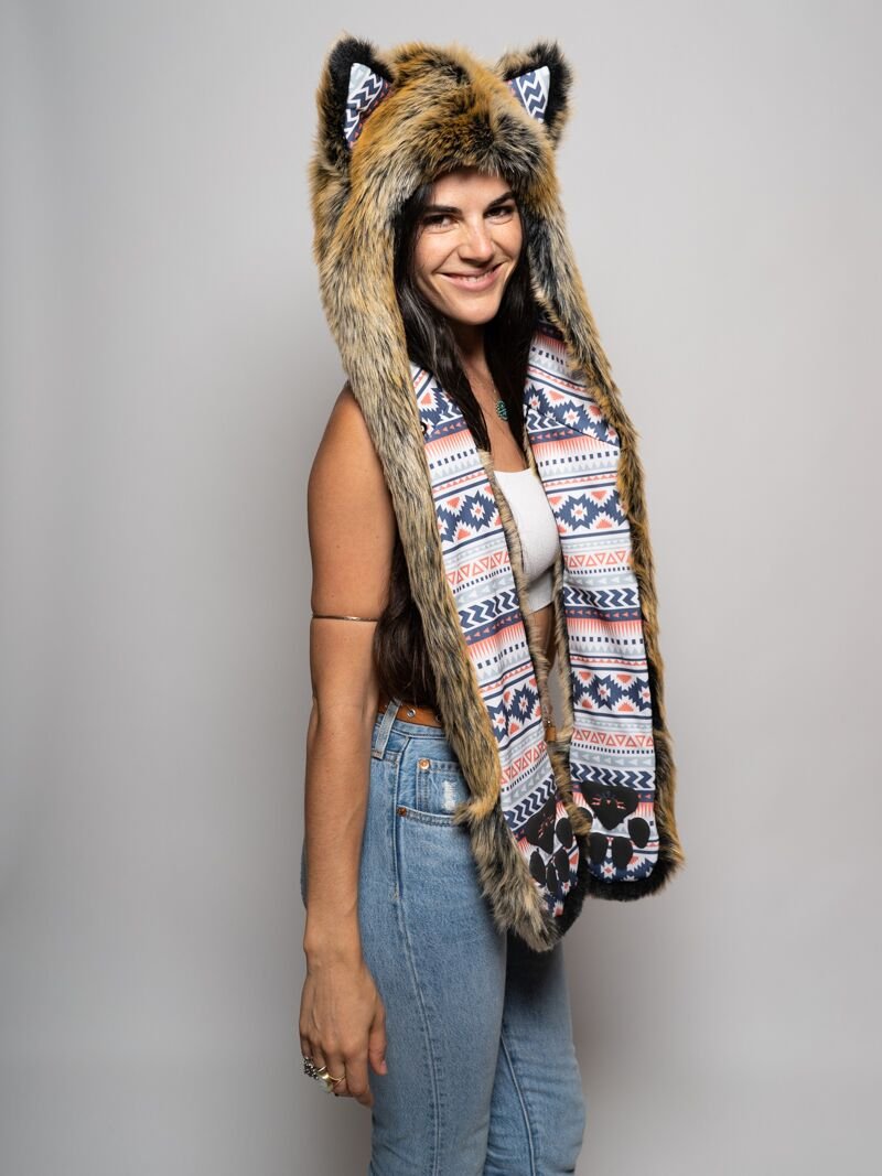 Hooded Faux Fur Santa Fe Wolf Collector Edition SpiritHood