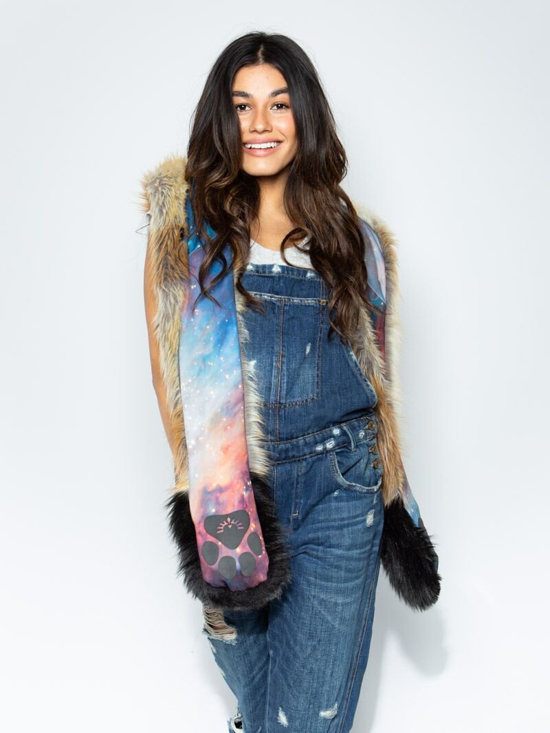 Woman Wearing Red Fox 2.0 Galaxy CE SpiritHood