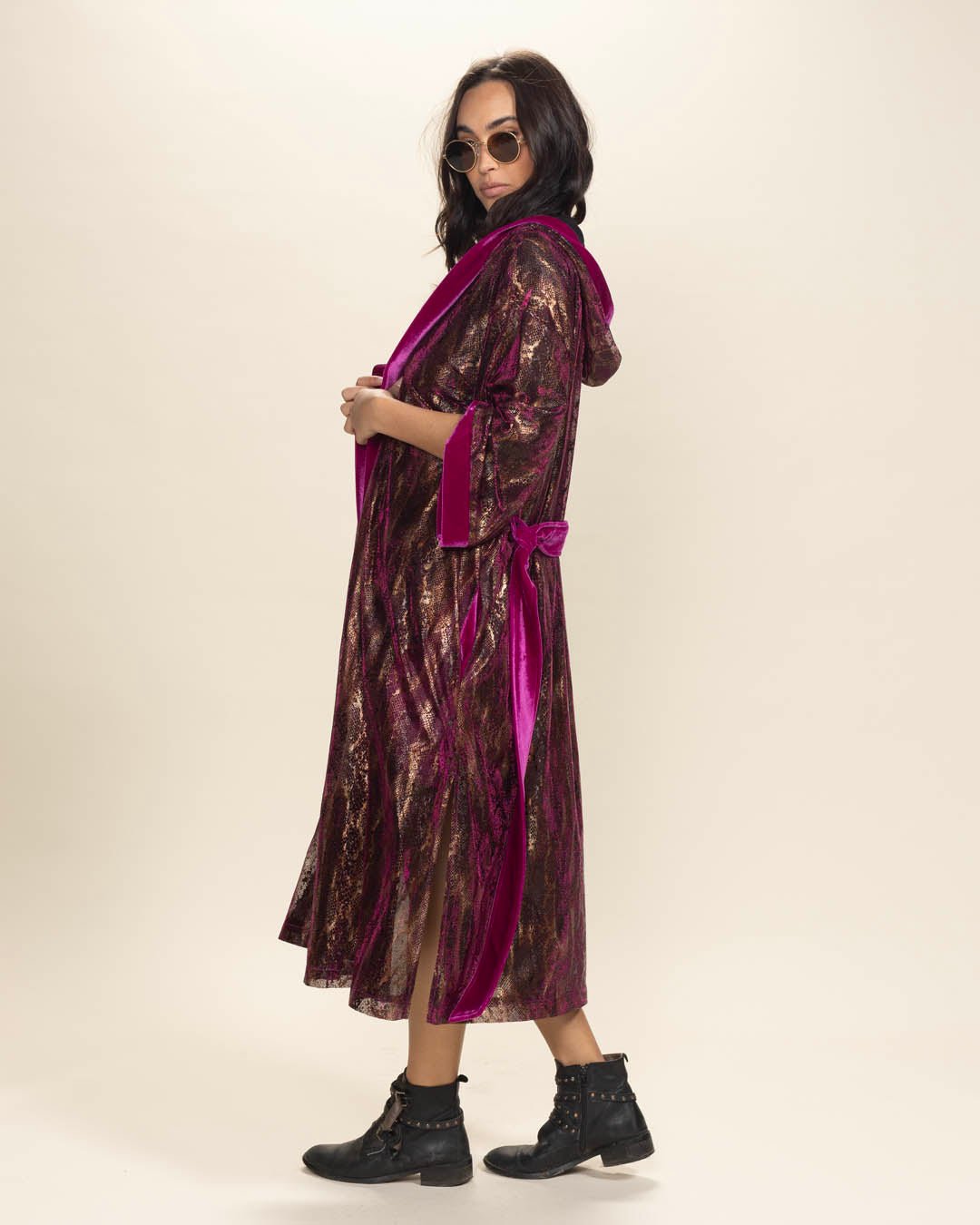 Women&#39;s Festival Kimono | Metallic Rhodolite Python