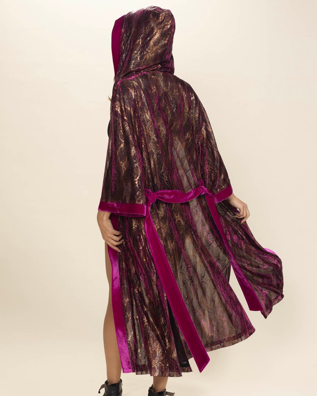 Women's Festival Kimono | Metallic Rhodolite Python