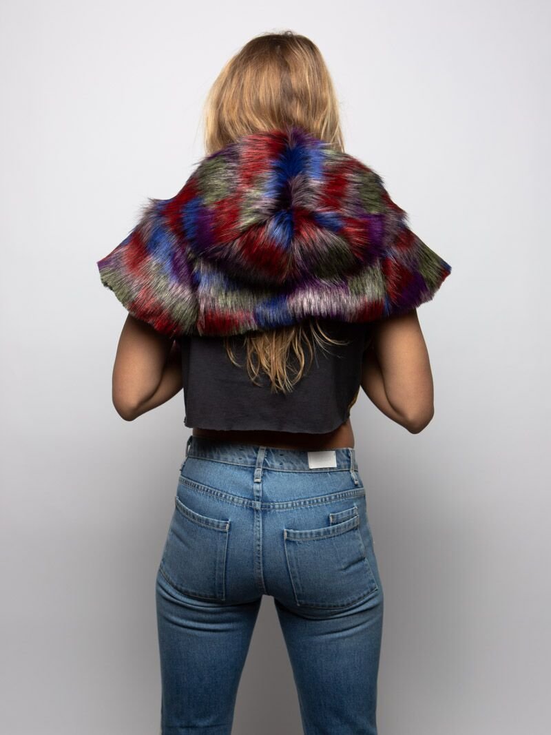 Limited Edition Parrot Shawl SpiritHood on Female Model