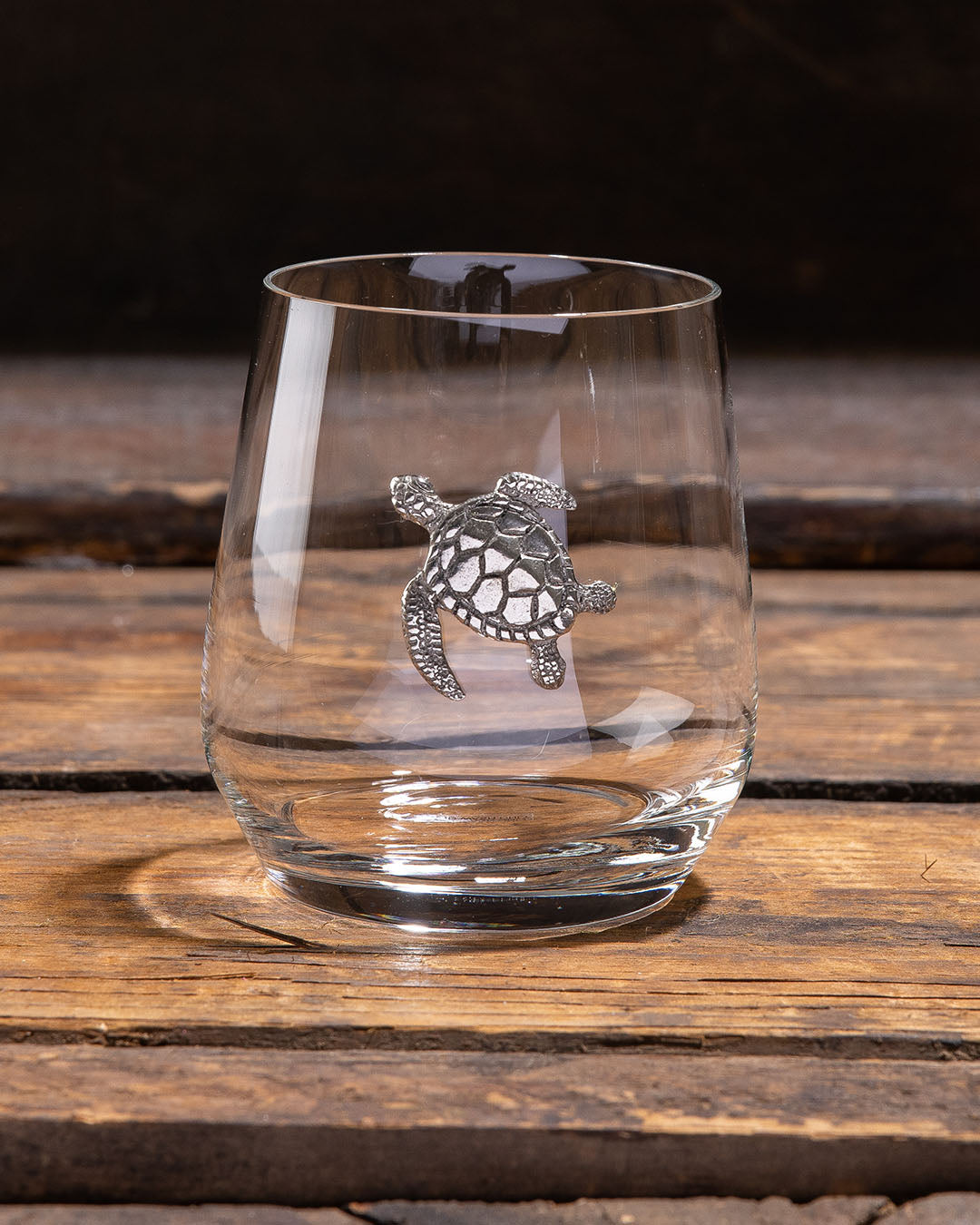 Stemless Wine Glass | Sea Turtle