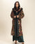 Classic Women's Long Sequin Coat | Oasis Emerald Green