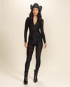 Women's Black Full Bodysuit | Onyx Tiger