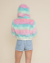 Hooded Women's Cropped Faux Fur Jacket | Doll Party