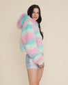 Hooded Women's Cropped Faux Fur Jacket | Doll Party