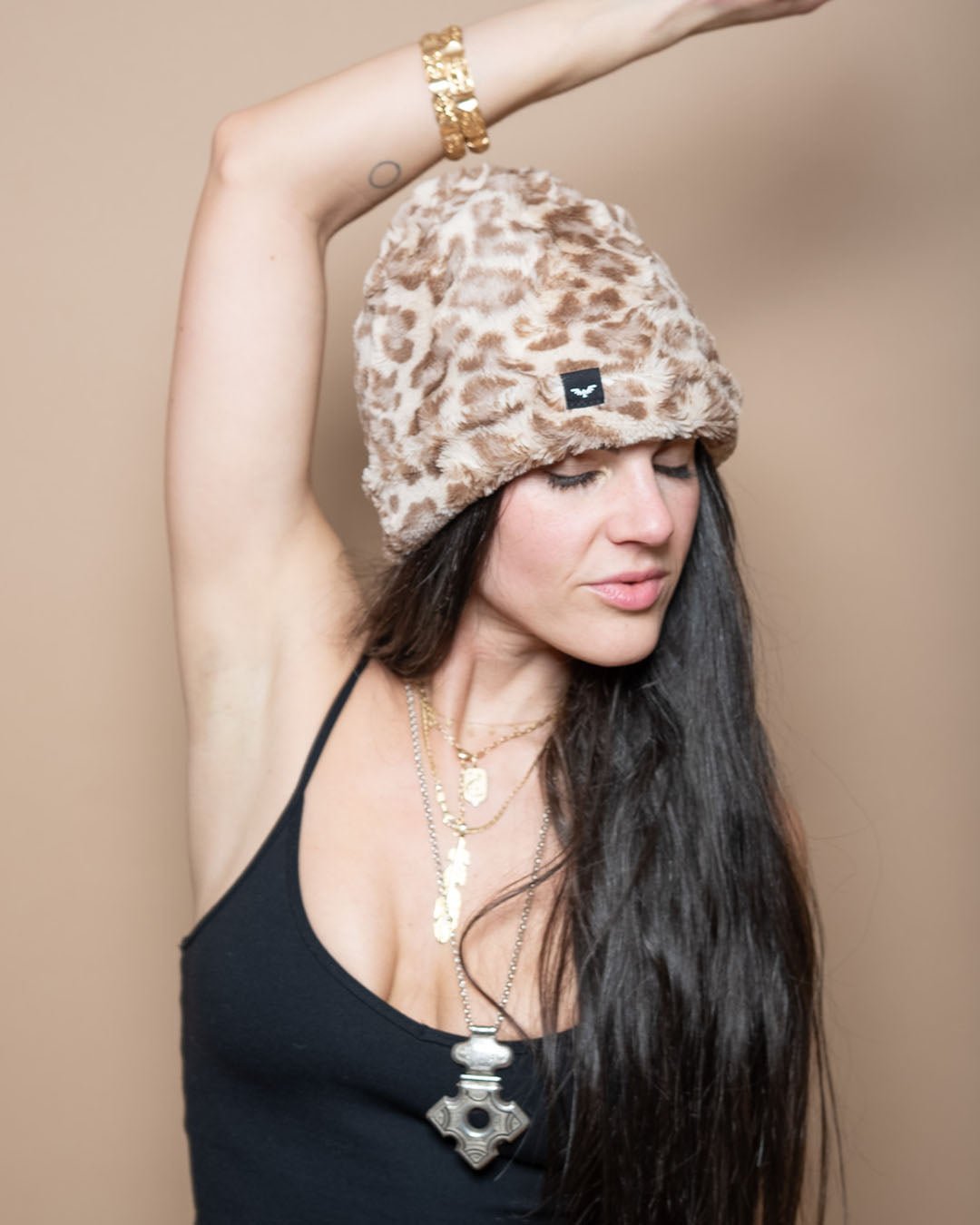 Strawberry Leopard ULTRA SOFT Faux Fur Beanie | Women's