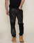 Black Snakeskin Velvet Jogger | Men's