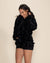 Classic Women's Fur Hoodie | Black Panther