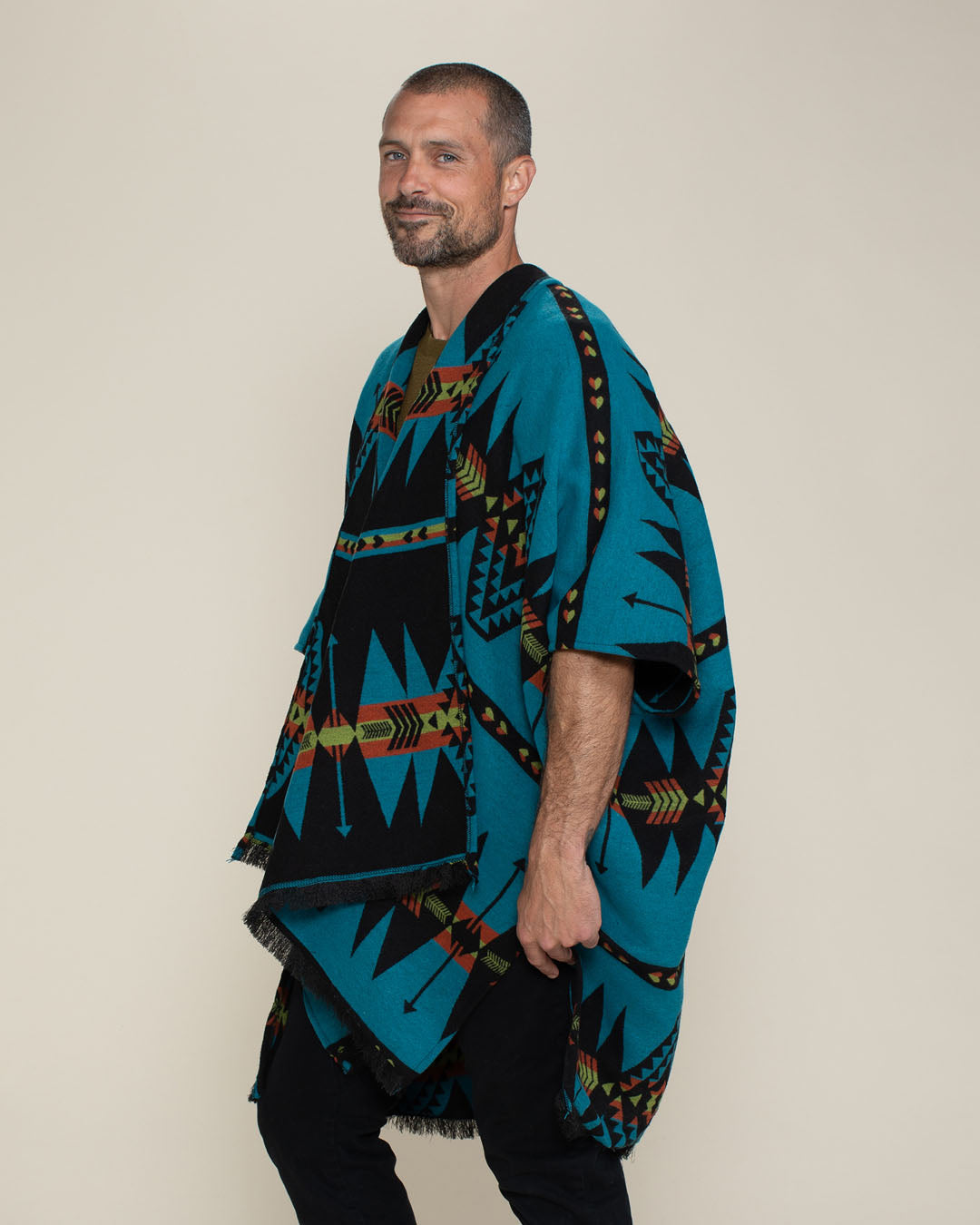 Grey Wolf Fabric Poncho | Men&#39;s