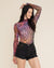 Women's Colorful Mesh Bodysuit | Sunset Leopard