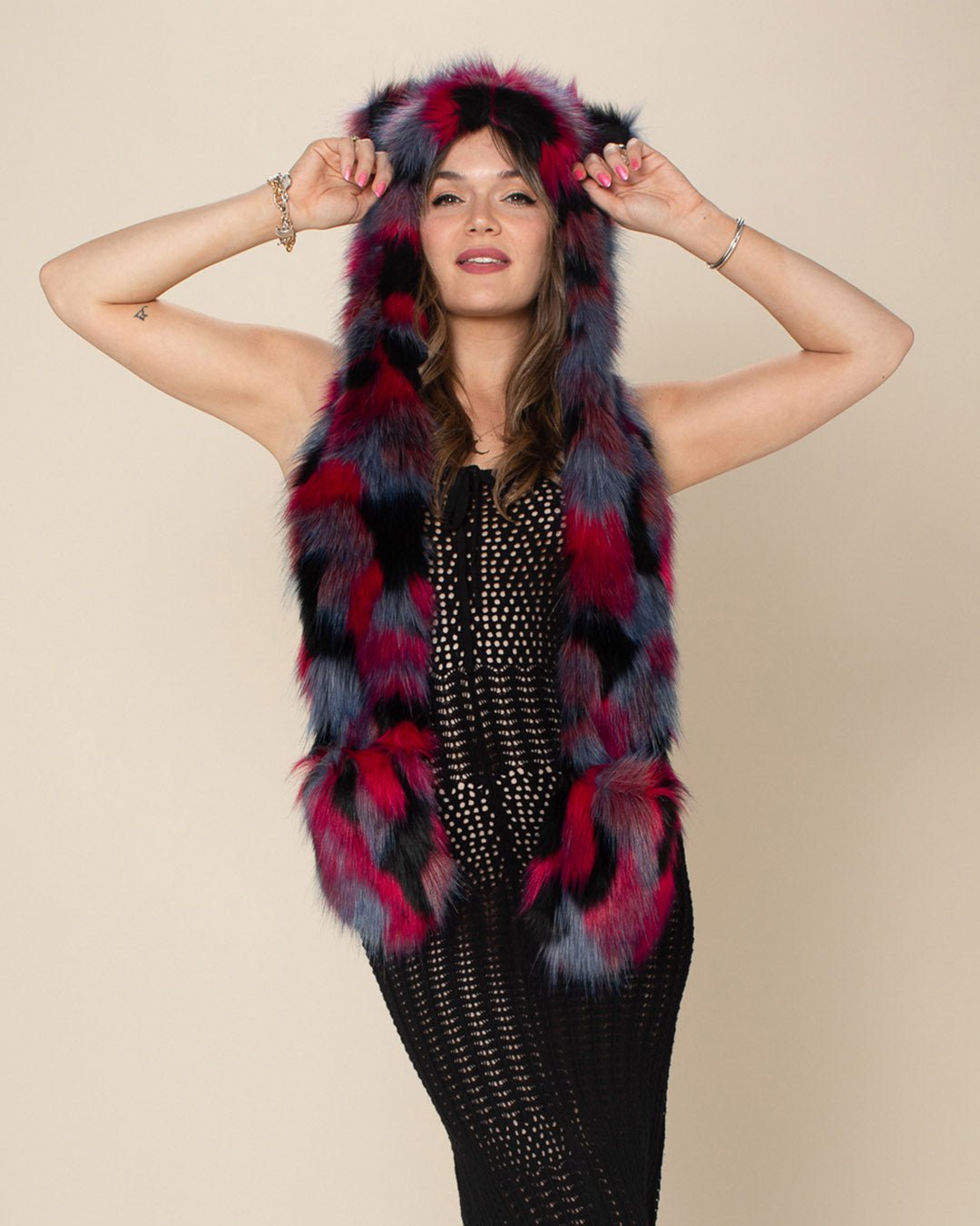 Crimson Cat Collector Edition Faux Fur Hood | Women's