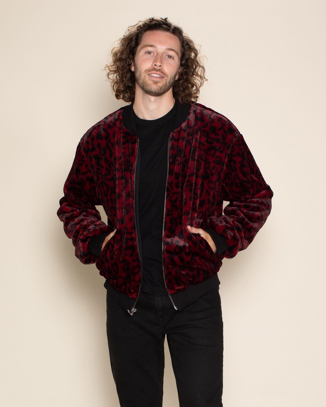 Outlet Burgundy Bomber Jacket