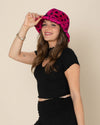 Women's Fur Bucket Hat | Pink Cheetah