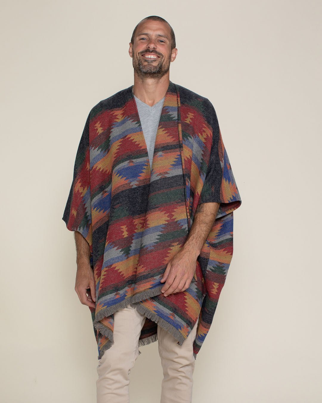 Dire Wolf Fabric Poncho | Men's