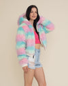 Hooded Women's Cropped Faux Fur Jacket | Doll Party