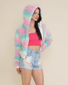 Hooded Women's Cropped Faux Fur Jacket | Doll Party