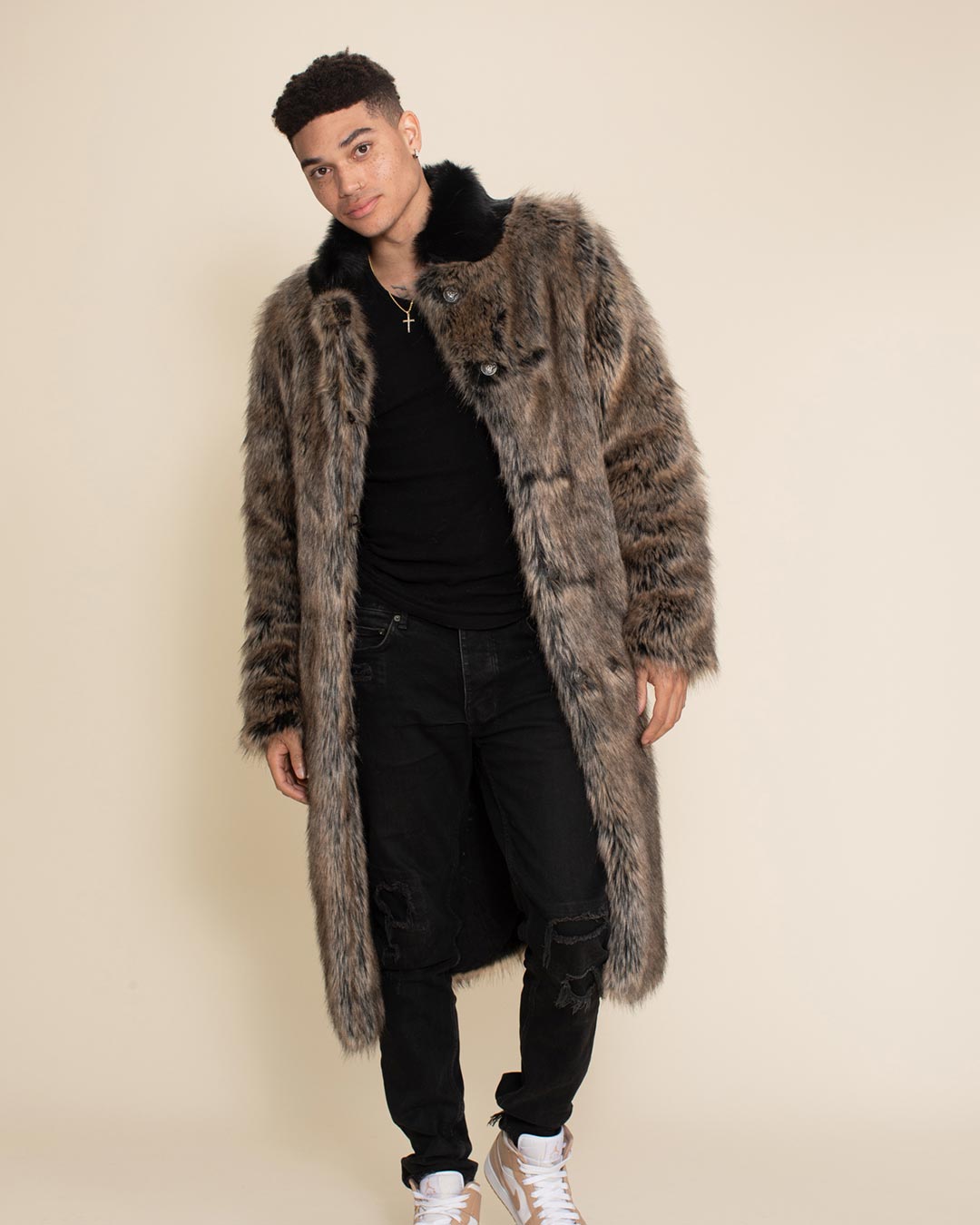 Full length faux fur coat online