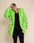 Classic Men's Faux Fur Coat | Neon Green Leopard