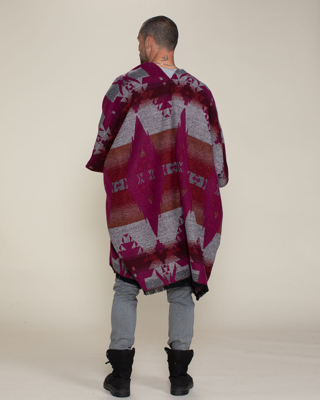 Grey Fox Fabric Poncho | Men's