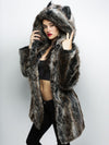 *Almost Purfect* Classic Grey Wolf Faux Fur Coat