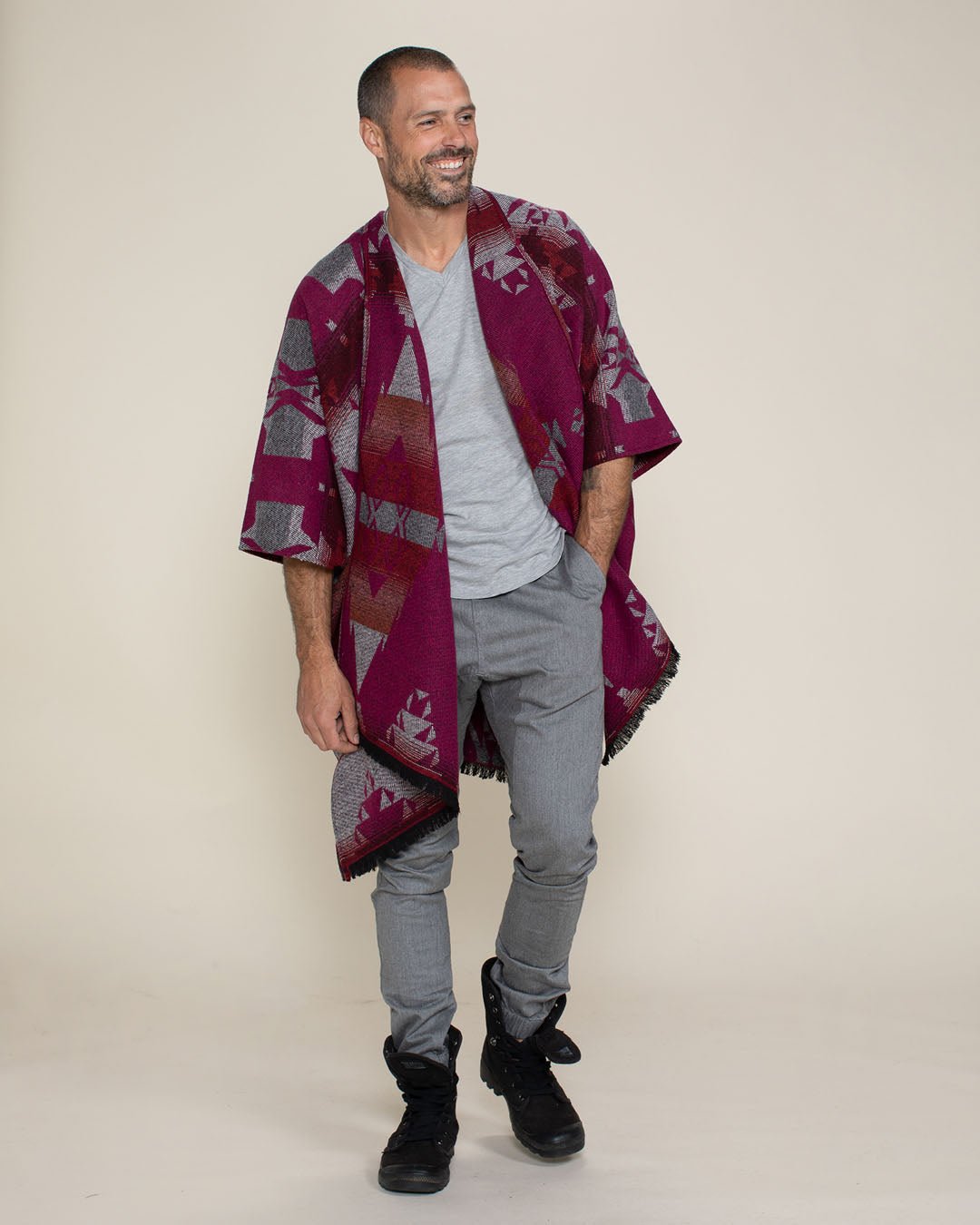 Grey Fox Fabric Poncho | Men&#39;s